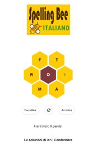 Spelling Bee italiano gioco